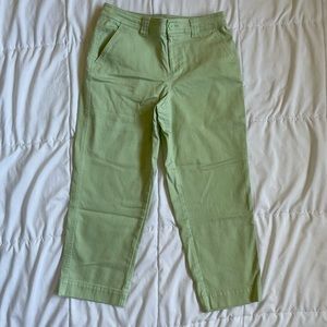 Light green cropped ankle pants